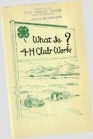 What is 4-H Club work?