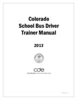 Colorado school bus driver trainer manual