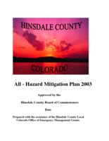 Hinsdale County, Colorado all-hazard mitigation plan 2003