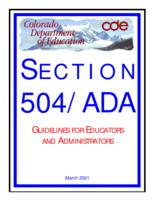 Section 504/ADA : guidelines for educators and administrators