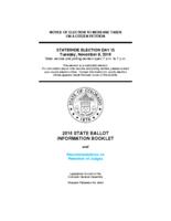 2016 state ballot information booklet and recommendations on retention of judges