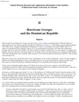 The Storms of '98 : Hurricanes Georges and Mitch : impacts, institutions' response and disaster politics in three countries. Section 2, Hurricane Georges and the Dominican Republic