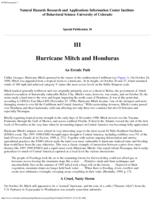 The Storms of '98 : Hurricanes Georges and Mitch : impacts, institutions' response and disaster politics in three countries. Section 3, Hurricane Mitch and Honduras