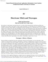 The Storms of '98 : Hurricanes Georges and Mitch : impacts, institutions' response and disaster politics in three countries. Section 4, Hurricane Mitch and Nicaragua