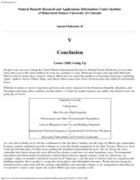 The Storms of '98 : Hurricanes Georges and Mitch : impacts, institutions' response and disaster politics in three countries. Section 5, Conclusion and References