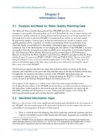 Statewide water quality management plan. Chapter 5 Information Gaps