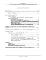 Title X Family Planning Program administrative manual. Section 1.2, Title X Federal Regulations and Federal and State Laws