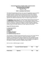 Title X Family Planning Program nursing manual. Part 2, Nursing Protocols: Signature page