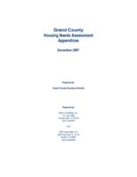 Grand County housing needs assessment. Appendices