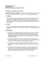 State of Colorado emergency operations plan. Financial Management