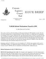 TABOR refund mechanisms passed in 1999