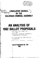 An analysis of 1982 ballot proposals