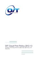 OIT cloud first policy 2012-13