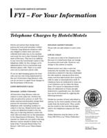 Telephone charges by hotels/motels