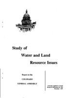 Recommendations for 1998 : report to the Colorado General Assembly