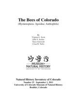 The bees of Colorado (Hymenoptera: Apoidea: Anthophila)