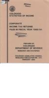 Colorado statistics of income : corporation income tax returns filed in fiscal year 1980/81