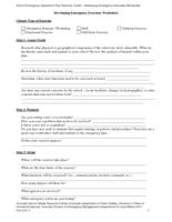 Colorado school emergency operations plan exercise toolkit. Developing Emergency Exercises Worksheet