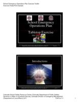 Colorado school emergency operations plan exercise toolkit. Exercise PowerPoint sample