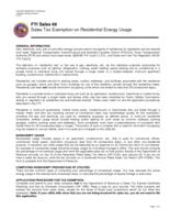 Sales tax exemption on residential energy usage