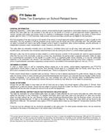 Sales tax exemption on school related items