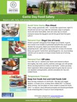 Game day food safety : ensure a safe, tasty, and winning combination when gathering with friends and family