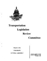 Recommendations for 1995 : report to the Colorado General Assembly
