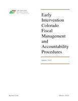 Early Intervention Colorado state plan, under part C of the Individuals with disabilities education act, 2015. Appendix D, Fiscal Management and Accountability Procedures