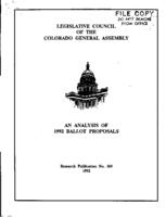 An analysis of 1992 ballot proposals