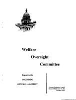 Recommendations for 1999 : report to the Colorado General Assembly