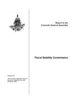 Fiscal Stability Commission : report to the Colorado General Assembly