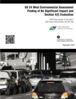 US 24 West environmental assessment finding of no significant impact and section 4(f) evaluation