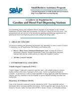 A guide to air regulations for gasoline and diesel fuel dispensing stations