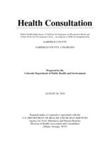 Health consultation, public health implications of ambient air exposures as measured in rural and urban oil & gas development areas, an analysis of 2008 air sampling data Garfield County, Garfield County, Colorado / prepared by the Colorado Department of 