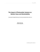 The impact of photovoltaic systems on market value and marketability : a case study of 30 single-family homes in the north and northwest Denver metro area