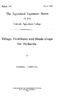 Tillage, fertilizers and shade crops for orchards