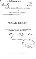 Sugar beets : a résumé of the work done by the agricultural experiment station of Colorado