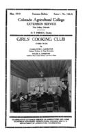 Girls' cooking club. Third year