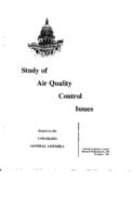 Recommendations for 1998 : study of air quality control issues : report to the Colorado General Assembly