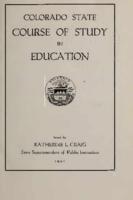 Colorado state course of study in education