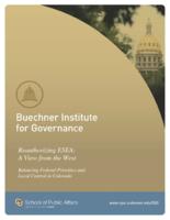 Reauthorizing ESEA : a view from the west : balancing federal priorities and local control in Colorado