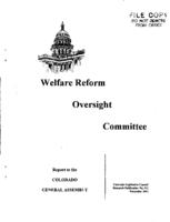 Recommendations for 2003 : Welfare Oversight Committee : report to the Colorado General Assembly