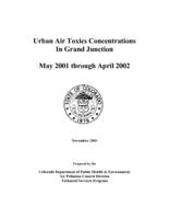 Urban air toxics concentrations in Grand Junction, May 2001 through April 2002