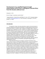 Development of an amplified fragment length polymorphisms (AFLP) test to distinguish Colorado River from Rio Grande cutthroat trout