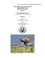 Black bear data analysis unit management plan, Bear's Ears North Park DAU B-4, game management units 4, 5, 6, 14, 16, 17, 161, 171, 214, and 441, NW region