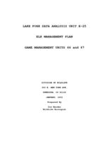 Lake Fork data analysis unit E-25, elk management plan, game management units 66 and 67