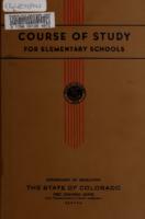 Course of study for elementary schools