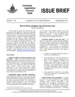 State procurement and contracting