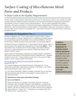 Surface coating of miscellaneous metal parts and products