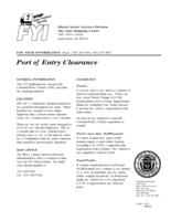 Port of entry clearance